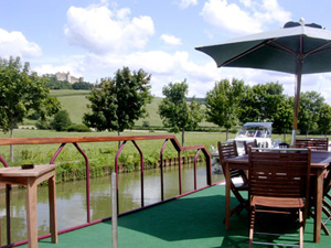 Relax on the barge sun deck