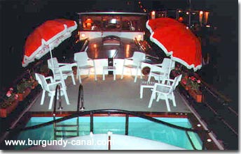 The charter barge offers the perfect honeymoon cruise
