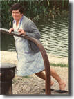 A Lock keeper in operation