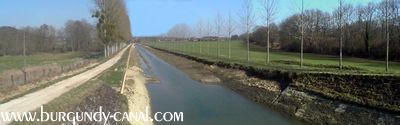 Empty stretch of canal waiting for repair work