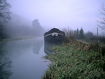A barge on the historic canal