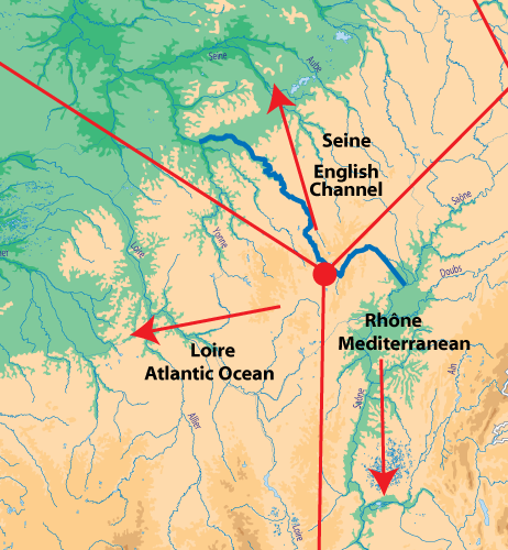 Water dividing line