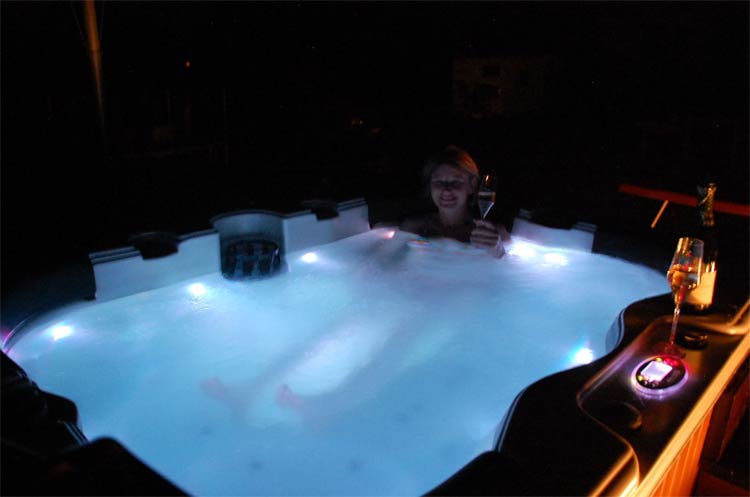 Hot tub on the deck