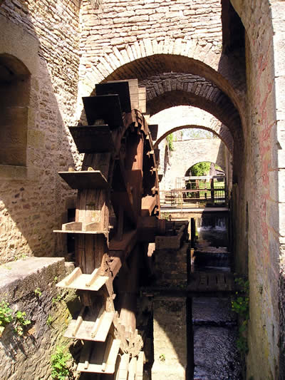 The watermill which powered the blower of the furnace