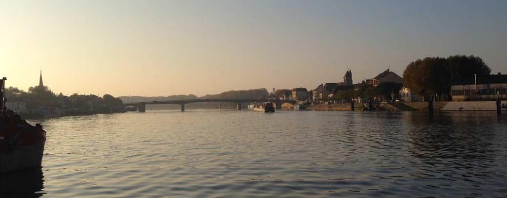 Locks on the River Saône side of the canal