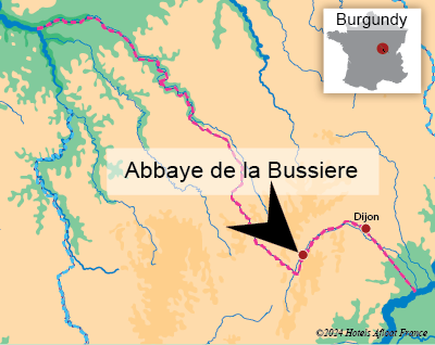 Map showing Abbaye de la Bussiere