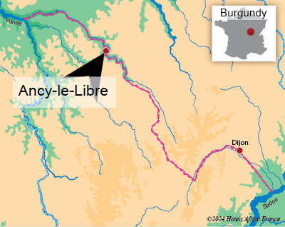 Map showing the village of Ancy-le-Libre