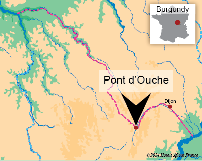 Map showing the village Pont d’Ouche