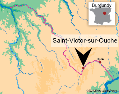 Map showing the village Pont d’Ouche