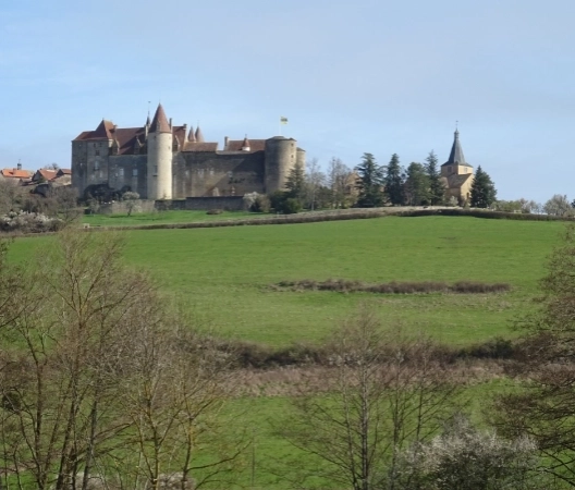 The castle viewed from the canal