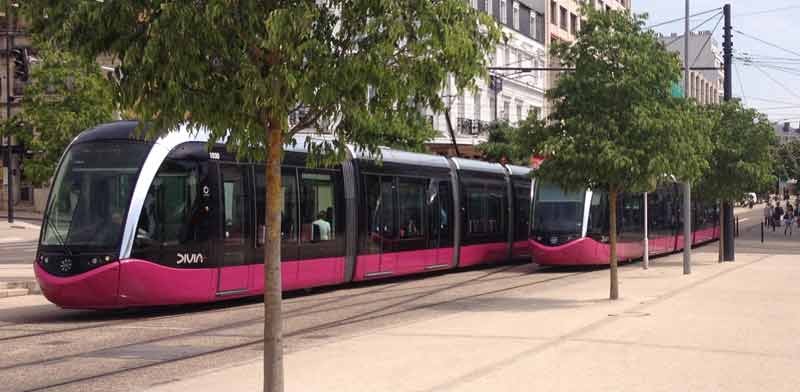 Tramway in the city